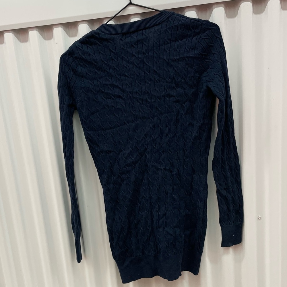 The Limited Women’s Navy Blue V Neck Classic Preppy Cardigan Size Small - Picture 2 of 9